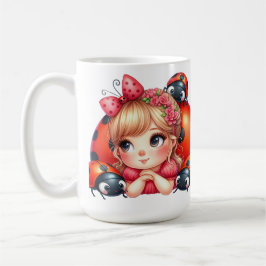 Caneca De Café Menina Ladybug