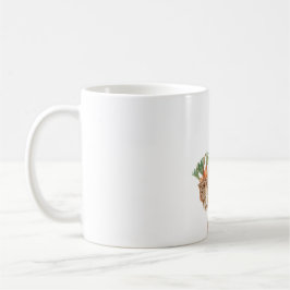 Caneca De Café Menina Loira Come Legumes Cenouras