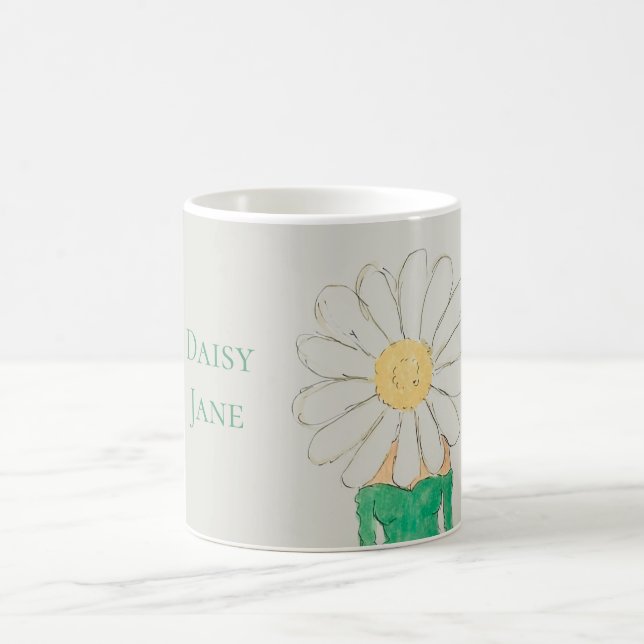 Caneca De Café Menina Margarida Vestido Verde   (Centro)
