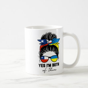 Caneca De Café Menina Metade Chilena Metade Ucraniana Chile Ucrân