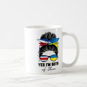 Caneca De Café Menina Metade Costarriquenha Metade Ucraniana Cost