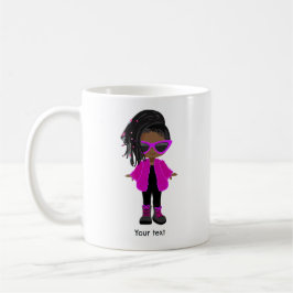 Caneca De Café Menina Negra