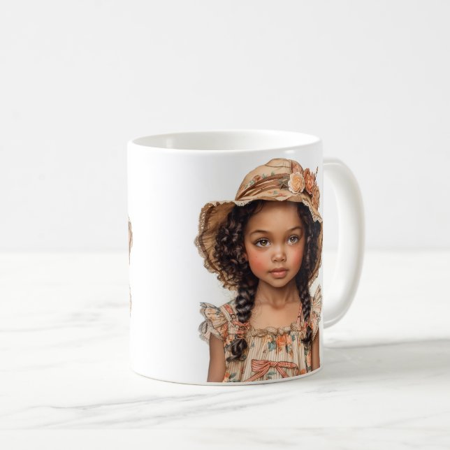 Caneca De Café Menina Negra (Frente Esquerda)