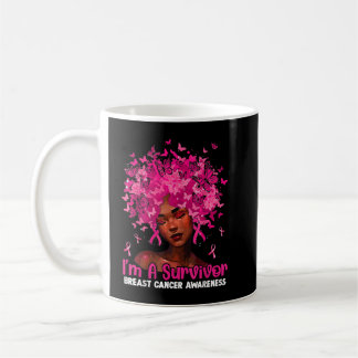 Caneca De Café Menina Negra, sou Cancer de Sobrevivência em Guerr