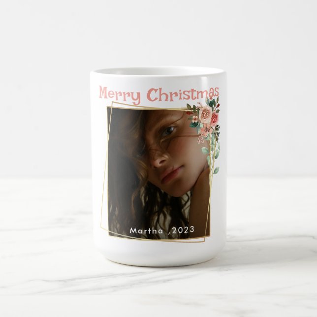 Caneca De Café Menina Nome 1 Foto de natal (Centro)