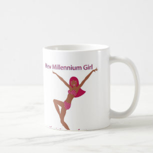 Caneca De Café Menina nova Brown do milênio