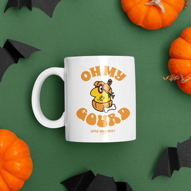 Caneca De Café Menina Ocupada Oh Meu Feliz Dia das Bruxas (Mug on Halloween themed table)