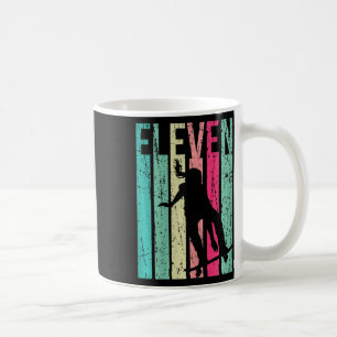 Caneca De Café Menina Patinadora de 11 Anos de Idade Fazendo Skat