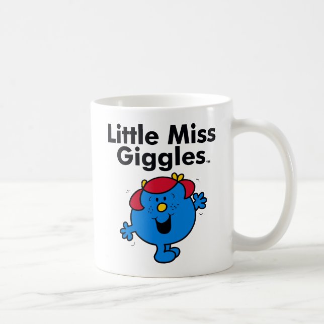 Caneca De Café Menina | Pequena Senhorita Giggles Gosta De Rir (Direita)