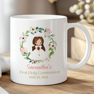 Caneca De Café Menina Primeira Comunhão Favor Lembrança Religiosa