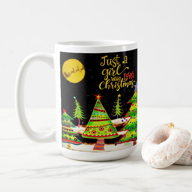 Caneca De Café Menina Que Adora A Inspirividade De Natal Coffee M (Com Donut)