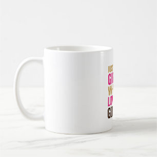 Caneca De Café Menina Que Ama Girafas Camisa Vintage de Girafa De