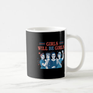 Caneca De Café Menina Será Meninas Feminista 4 De Julho Mulheres