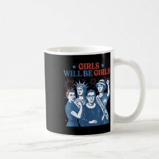 Caneca De Café Menina Será Meninas Patriótico Feminista 4 De Julh