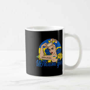 Caneca De Café Menina Ucraniana Mulher Ucrânia Ucranianos Bandeir