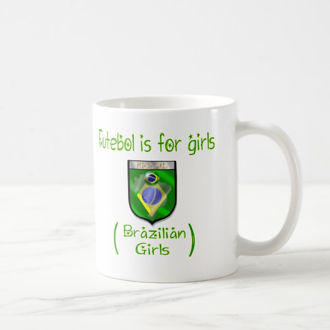 Caneca De Café Meninas brasileiras - Futebol é para meninas (Direita)