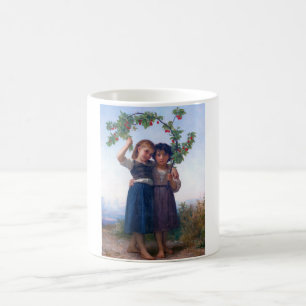 Caneca De Café Meninas com O Ramo de Cereja, Bouguereau