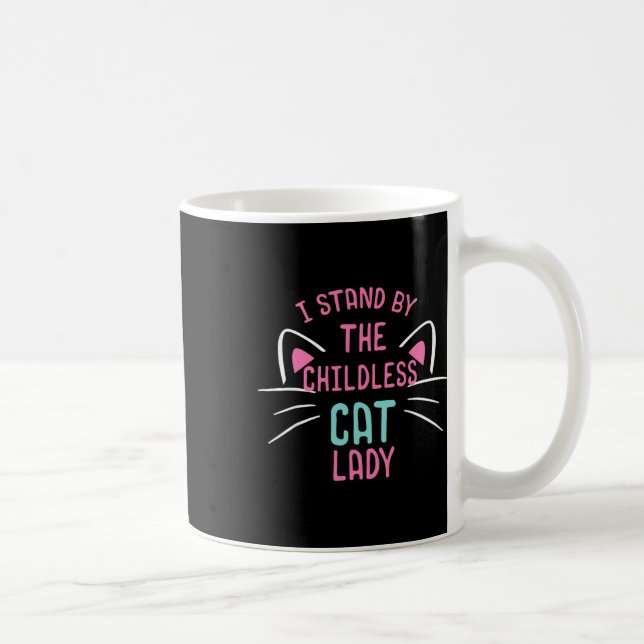 Caneca De Café Meninas de Gato Infantis Senhoras I Stand (Direita)