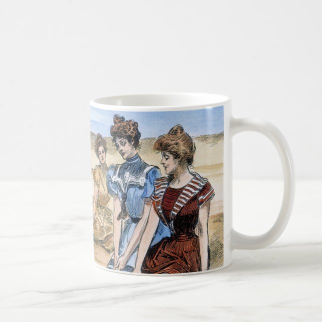 Caneca De Café Meninas de Gibson na praia, 1900 (Direita)