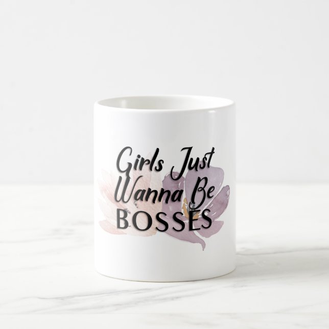 Caneca De Café Meninas JUst Quer Ser Chefe (Centro)