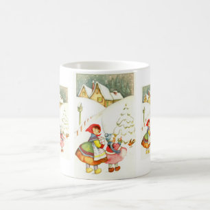 Caneca De Café Meninas na neve