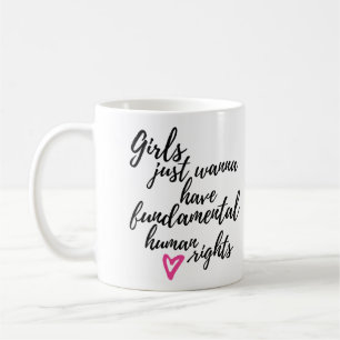Caneca De Café Meninas Só Querem Ter Direitos Humanos Fundamentai