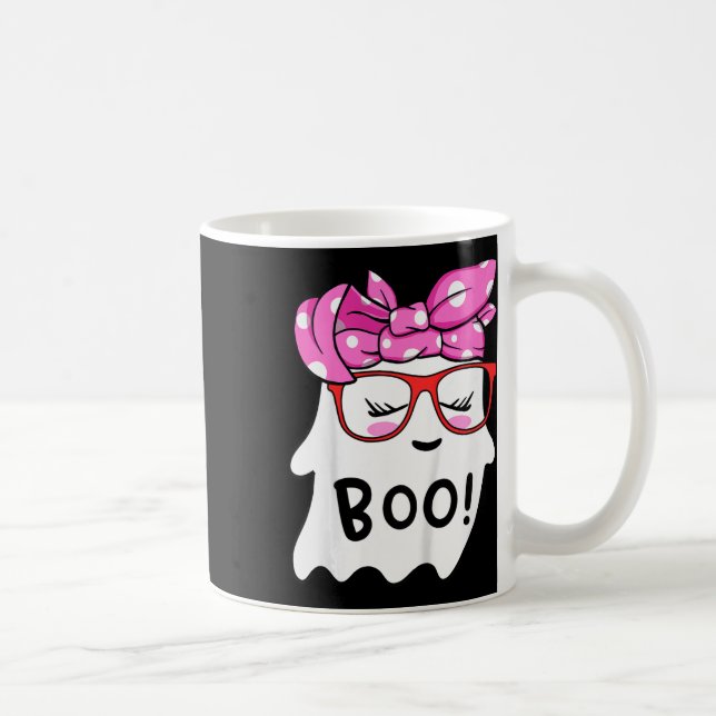 Caneca De Café Meninas Toddler Feliz Fantasma De Halloween Com Ba (Direita)