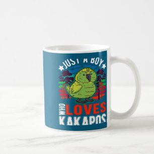 Caneca De Café Menino Ama Kakapos Zealand Papagaio Ka