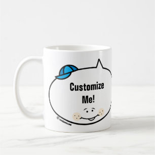 Caneca De Café Menino customizável dos iamQuotes