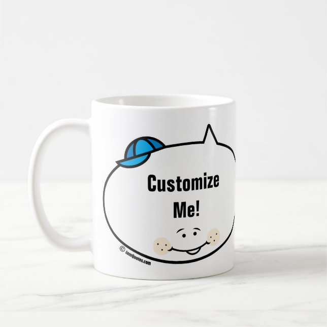 Caneca De Café Menino customizável dos iamQuotes (Esquerda)