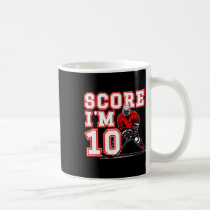 Caneca De Café Menino de 10 anos de idade de hóquei no gelo de an
