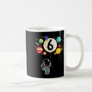 Caneca De Café menino de 6 anos fazendo aniversário astronauta 6º