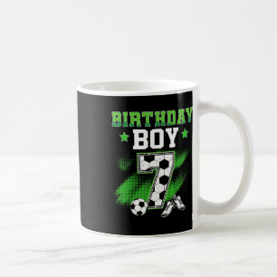 Caneca De Café Menino de 7 anos de idade fazendo aniversário de 7