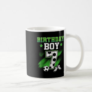 Caneca De Café Menino de 7 anos de idade fazendo aniversário de f