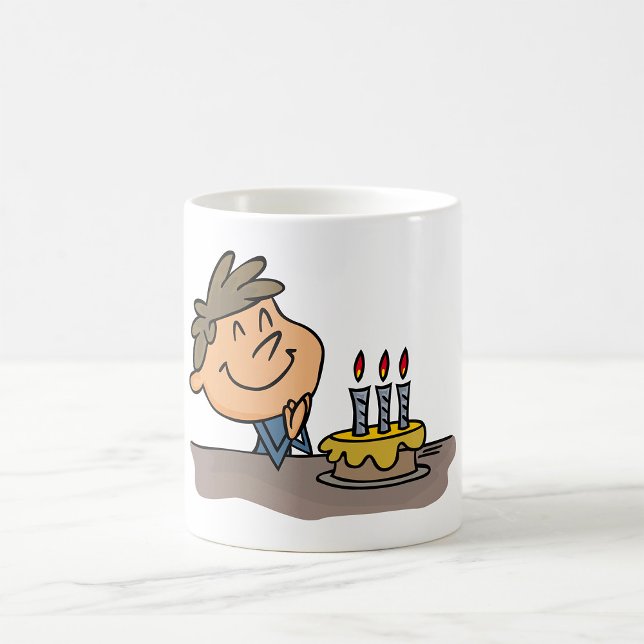 Caneca De Café Menino de Aniversário (Criador carregado)