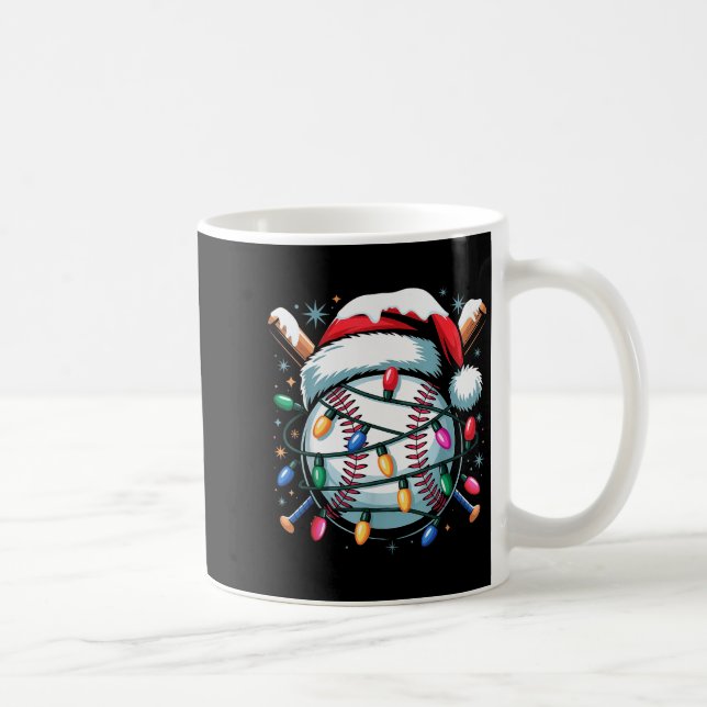 Caneca De Café Menino de beisebol de Natal Jovem Criança Homens C (Direita)