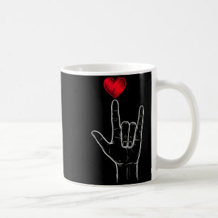 Caneca De Café Menino Dia dos Namorados Eu Te Amo Sinal Asl Coraç
