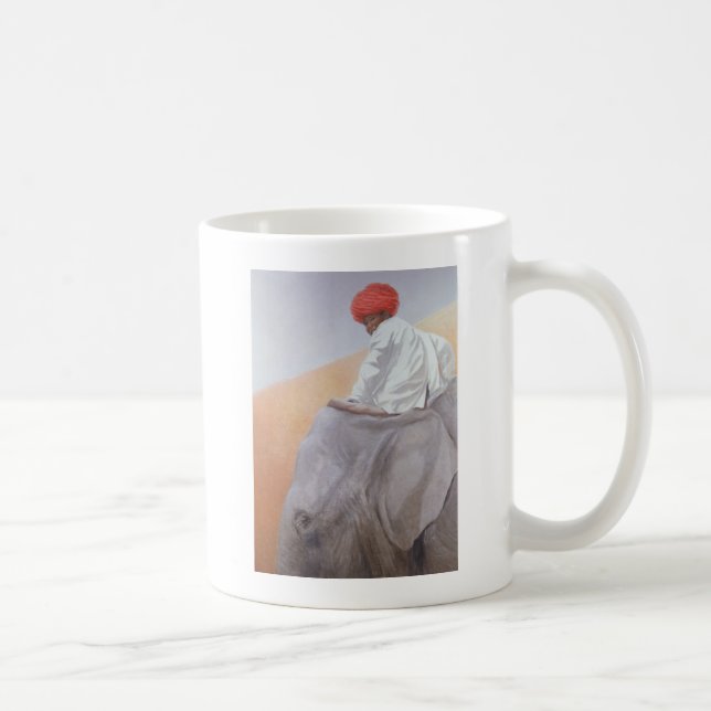 Caneca De Café Menino do elefante (Direita)