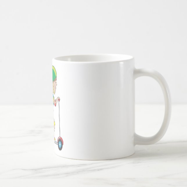 Caneca De Café Menino do patinete (Direita)
