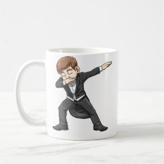 Caneca De Café Menino do Piano Dabbing Aluno de Piano Para um Pia