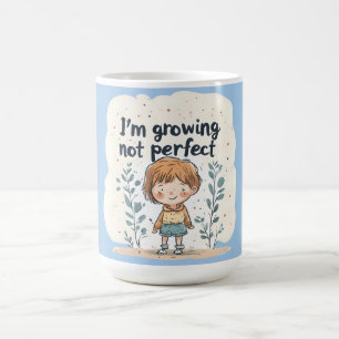 Caneca De Café Menino Fofo Crescendo Não Perfeito Volta às Aulas