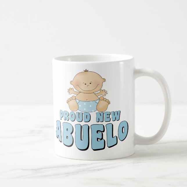 Caneca De Café Menino NOVO ORGULHOSO de ABUELO (Direita)