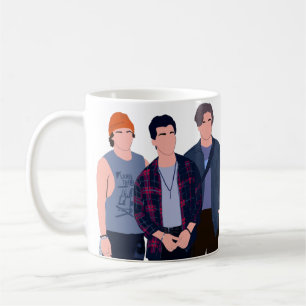 Caneca De Café Meninos da Curva do Sol minimalistas