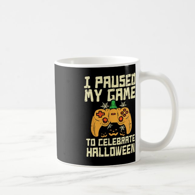 Caneca De Café Meninos de fantasia de jogos no Halloween (Direita)