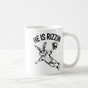 Caneca De Café Meninos Ele Ressuscitou Coelho Face Óculos de Sol