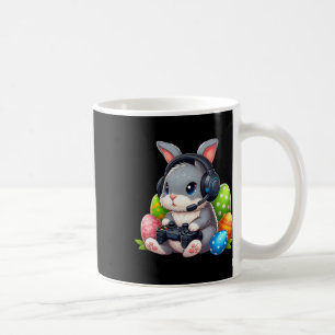 Caneca De Café Meninos Feliz Dia de Páscoa Coelho Ovo Video Game