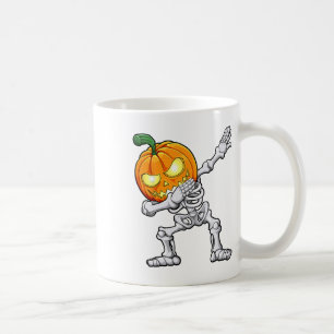 Caneca De Café Meninos Halloween Dabbing Skeleton Assustador Jack