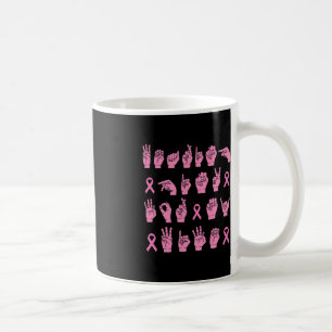 Caneca De Café Meninos Vestindo Rosa Para Minha Língua de Sinais