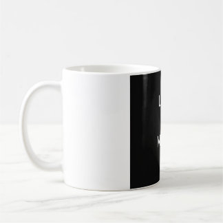 Caneca De Café Menos é mais - Design preto minimalista