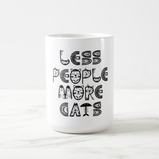Caneca De Café Menos Pessoas Mais Gatos